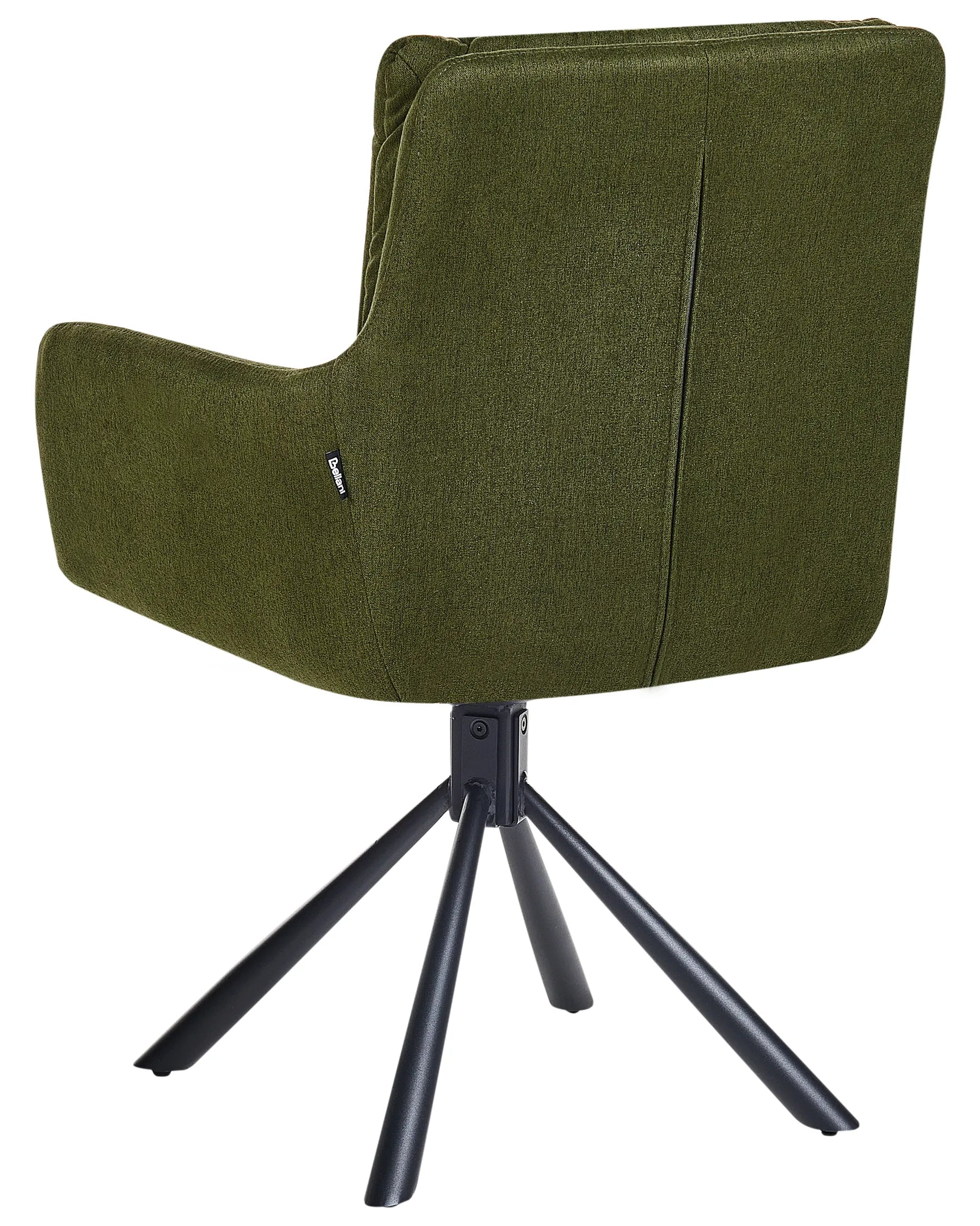 Set of 2 Dining Chairs Swivel SARDOAL Fabric Dark Green