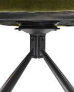 Set of 2 Dining Chairs Swivel SARDOAL Fabric Dark Green