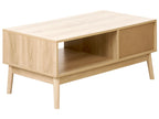 Coffee Table LYNWOOD Light Brown with Storage