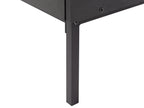 Coffee Table CULLEN Rattan Black with Storage