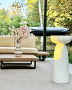 Side Table CADINI 33 cm 33 cm Terrazzo Effect White Terrazzo