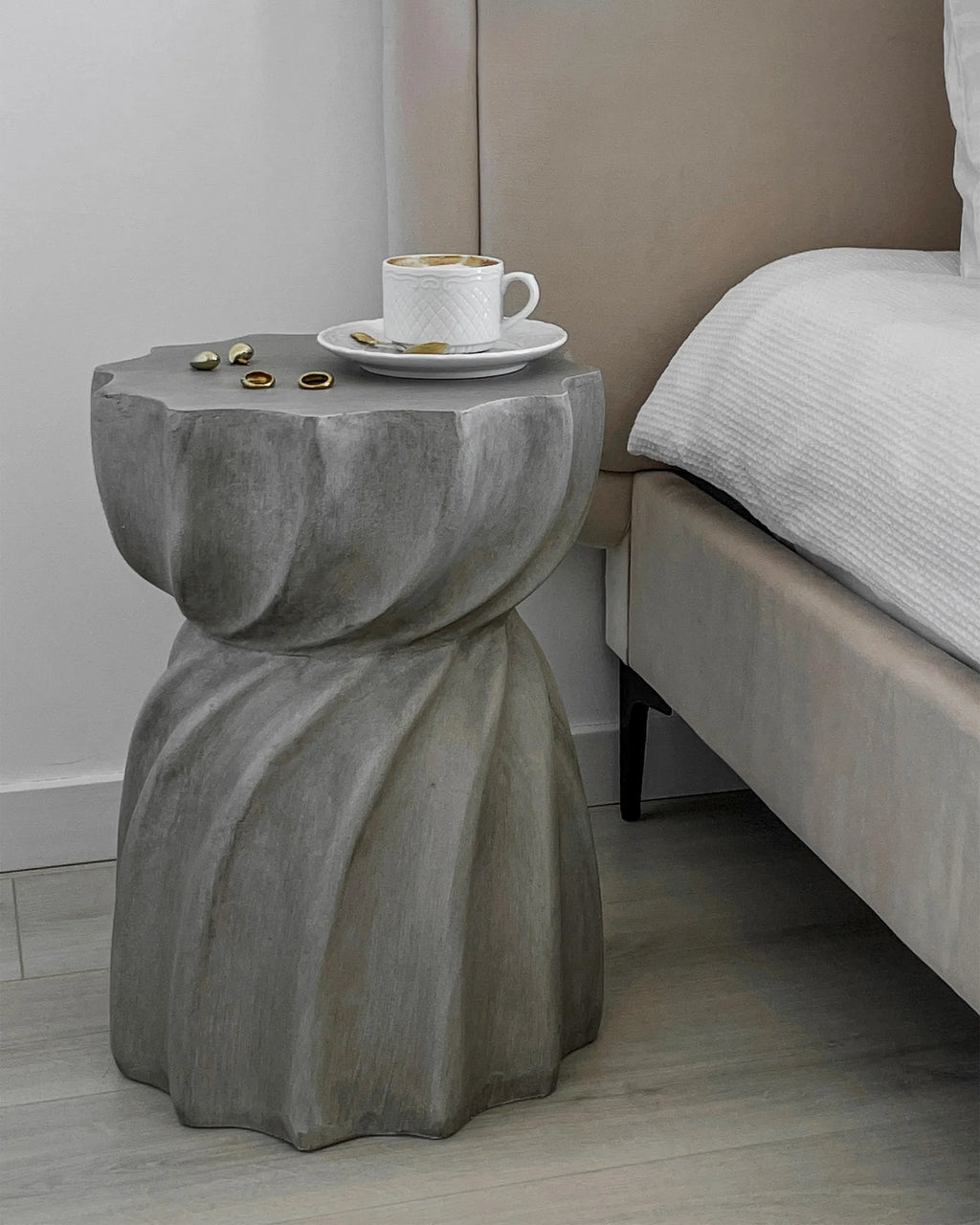 Side Table ALGUA 35 cm 35 cm Grey