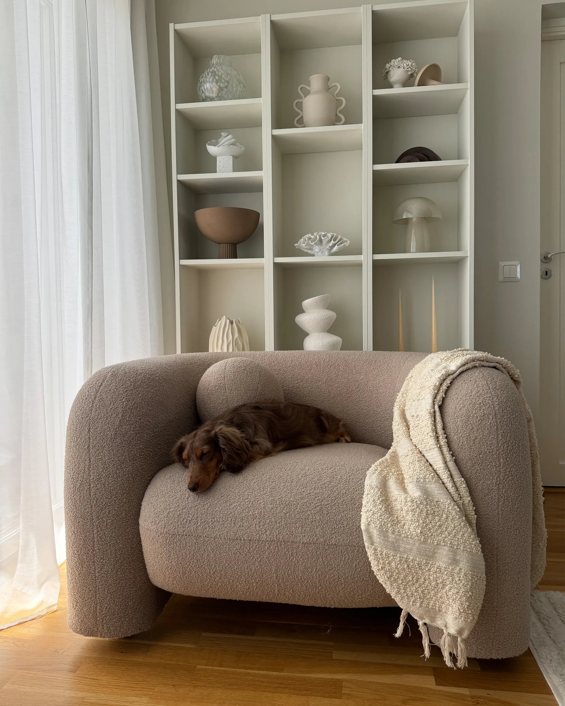 Armchair LEIREN Boucle Beige