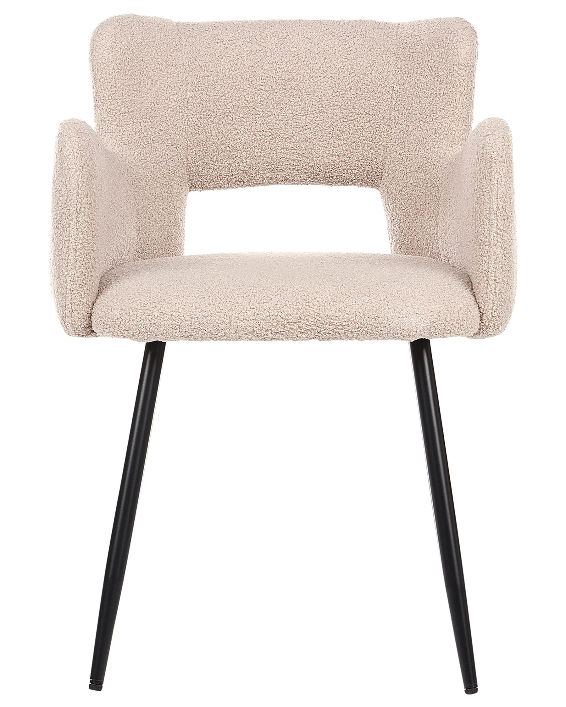 Set of 2 Dining Chairs SANILAC Boucle Beige