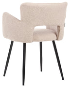 Set of 2 Dining Chairs SANILAC Boucle Beige