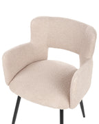 Set of 2 Dining Chairs SANILAC Boucle Beige