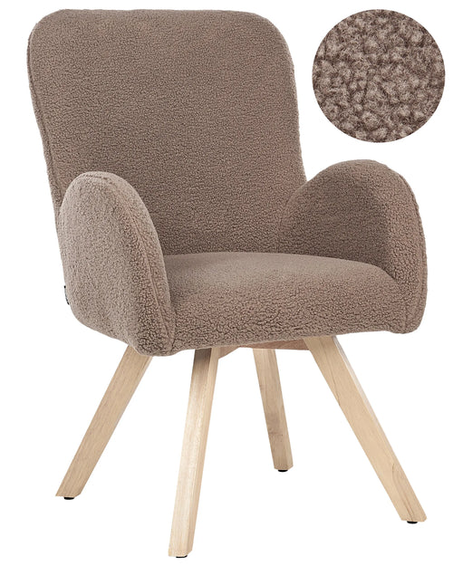 Armchair BJARN Boucle Brown