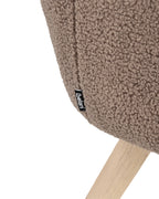 Armchair BJARN Boucle Brown