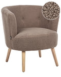 Armchair ODENZEN Boucle Brown