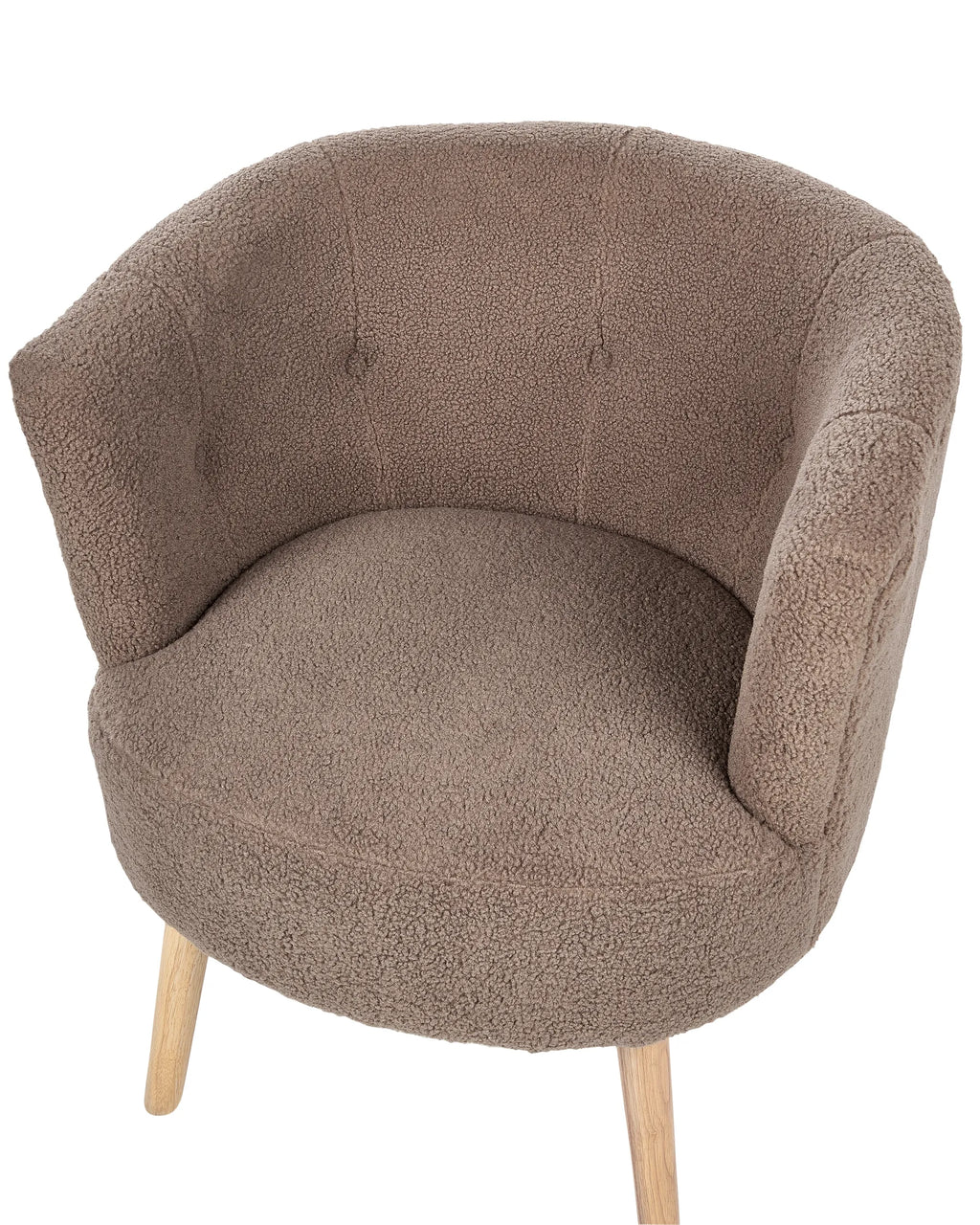Armchair ODENZEN Boucle Brown