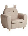 Kids Armchair Hippo MARIBO Fabric Taupe