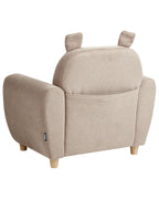 Kids Armchair Hippo MARIBO Fabric Taupe