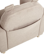 Kids Armchair Hippo MARIBO Fabric Taupe