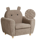Kids Armchair Hippo MARIBO Boucle Brown