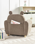 Kids Armchair Hippo MARIBO Boucle Brown