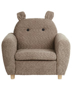 Kids Armchair Hippo MARIBO Boucle Brown