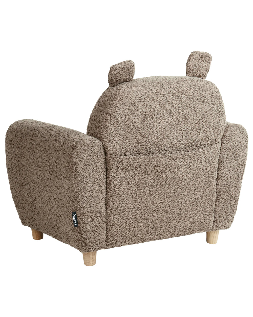 Kids Armchair Hippo MARIBO Boucle Brown