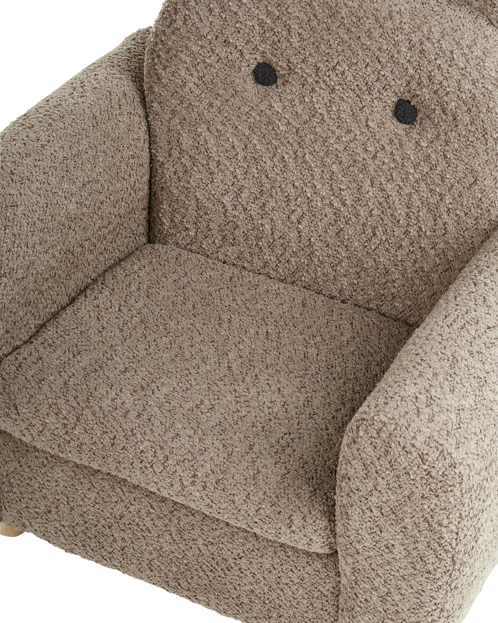 Kids Armchair Hippo MARIBO Boucle Brown