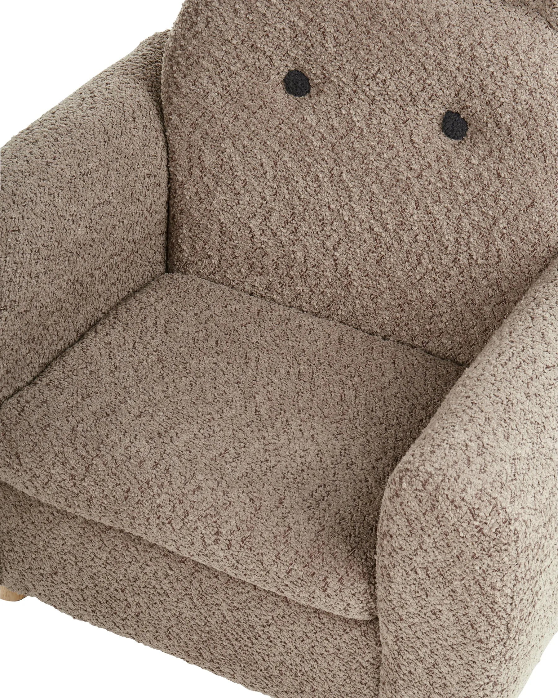 Kids Armchair Hippo MARIBO Boucle Brown