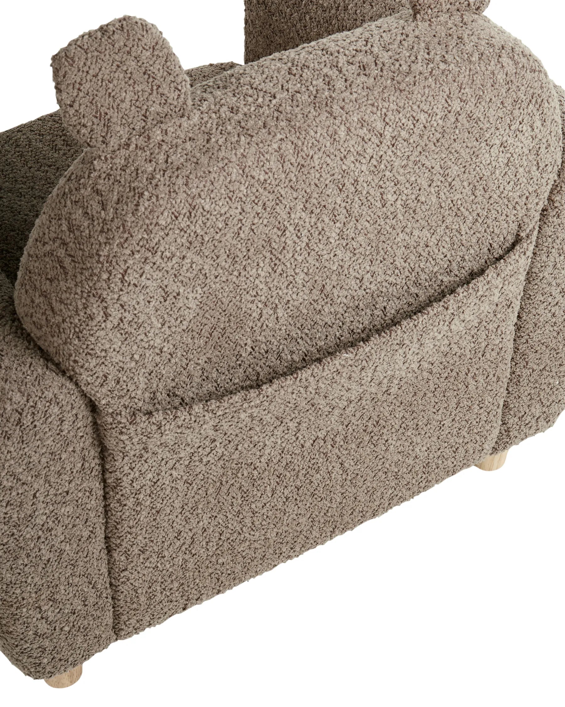 Kids Armchair Hippo MARIBO Boucle Brown