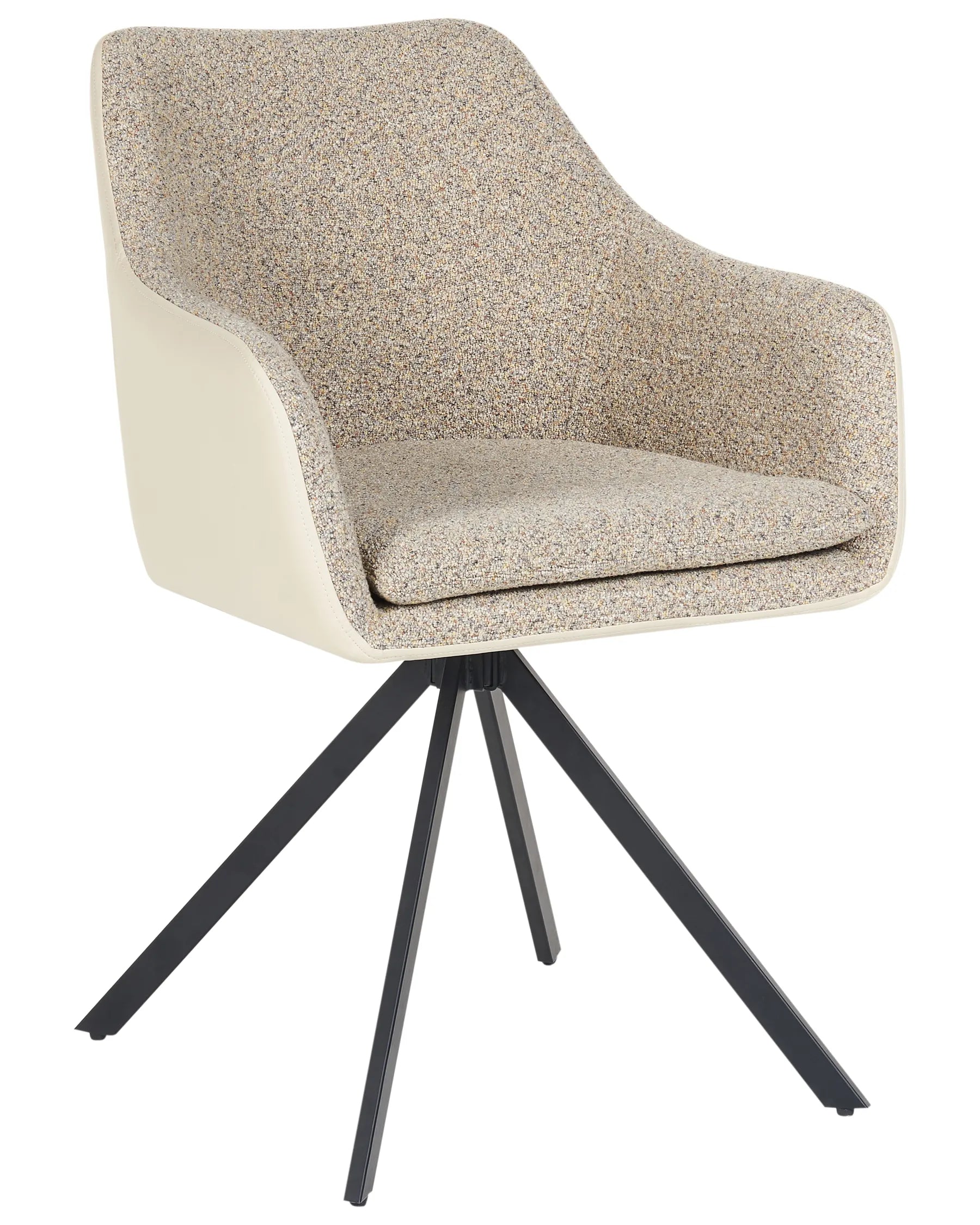 Set of 2 Dining Chairs LITHIA Fabric Taupe