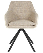 Set of 2 Dining Chairs LITHIA Fabric Taupe