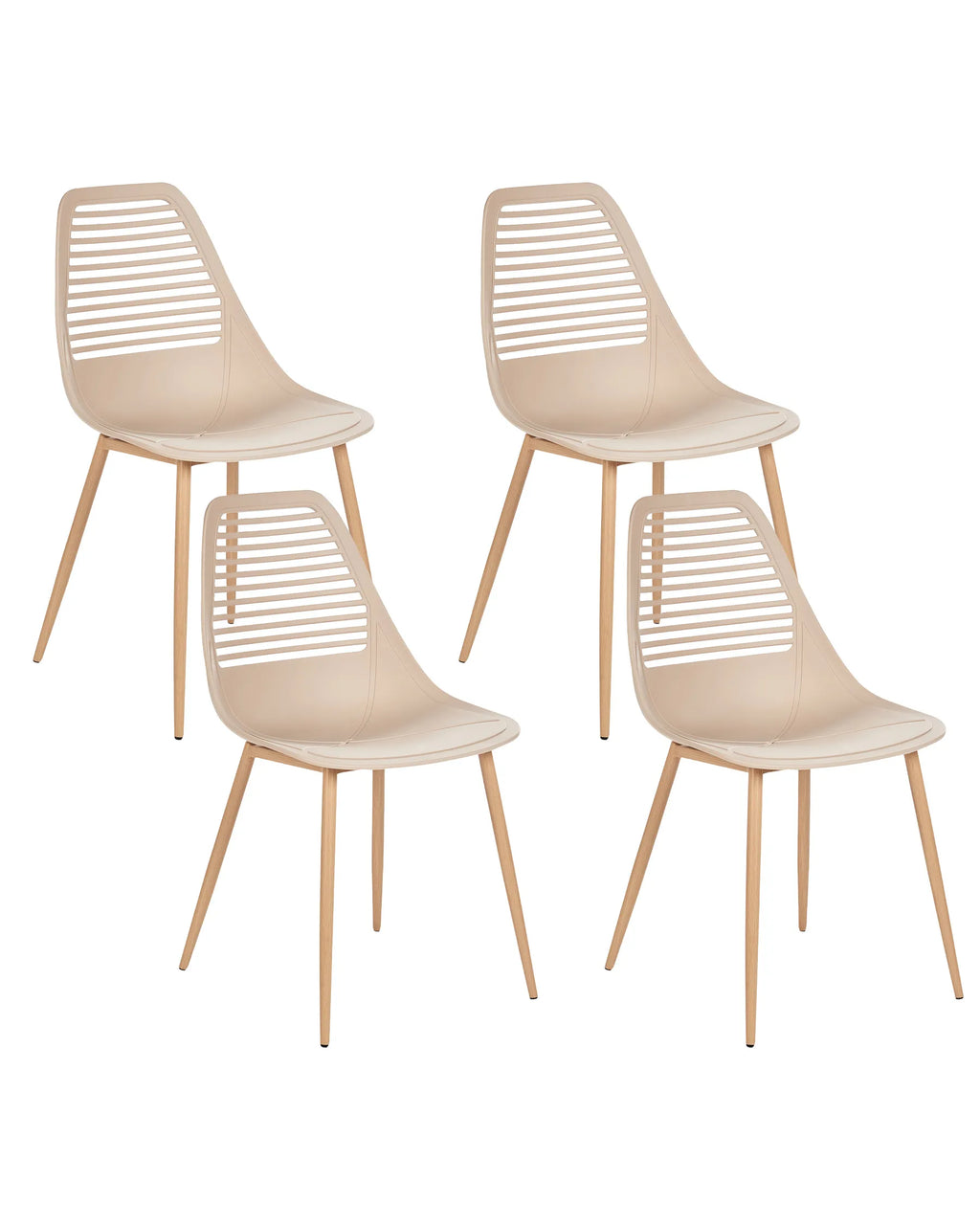 Set of 4 Dining Chairs MONTELLO Beige