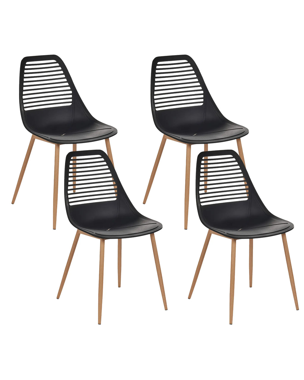 Set of 4 Dining Chairs MONTELLO Black