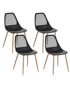 Set of 4 Dining Chairs MONTELLO Black