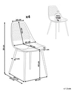 Set of 4 Dining Chairs MONTELLO Black