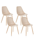 Set of 4 Dining Chairs HAZELTON Beige