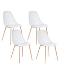 Set of 4 Dining Chairs HAZELTON White