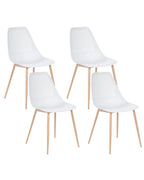 Set of 4 Dining Chairs HAZELTON White