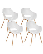Set of 4 Dining Chairs MILLERS White