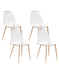 Set of 4 Dining Chairs TAKILMA Transparent