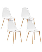 Set of 4 Dining Chairs TAKILMA Transparent