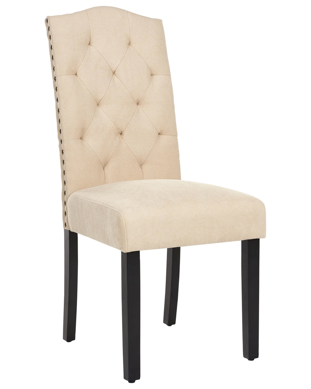 Set of 2 Dining Chairs BOLORA Fabric Beige — alternate product view