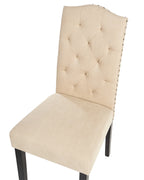 Set of 2 Dining Chairs BOLORA Fabric Beige — side product view