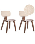 Set of 2 Dining Chairs LUCINDA Wood Dark Brown