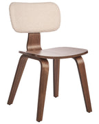 Set of 2 Dining Chairs LUCINDA Wood Dark Brown