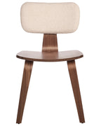 Set of 2 Dining Chairs LUCINDA Wood Dark Brown