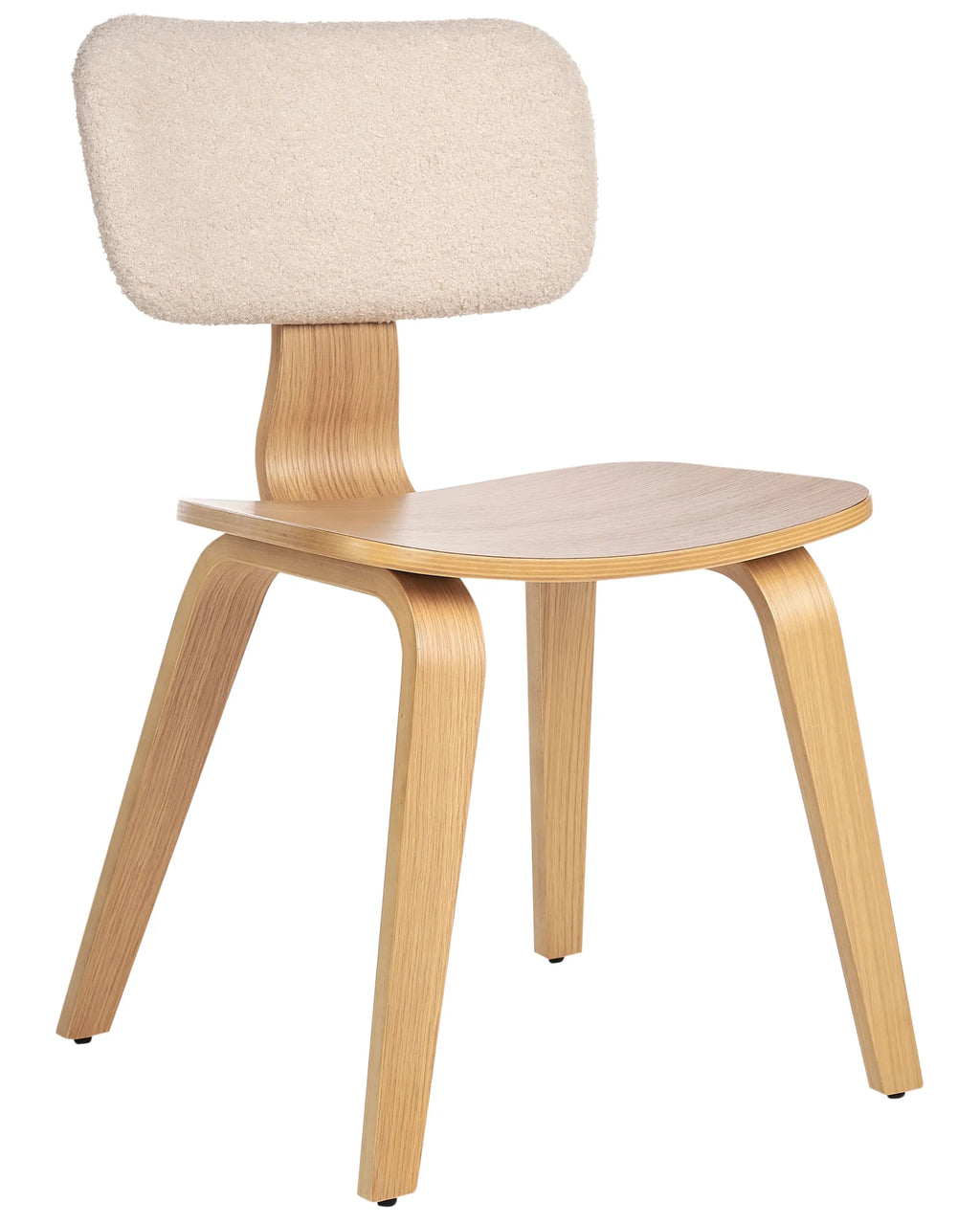 Set of 2 Dining Chairs LUCINDA Wood Light Brown
