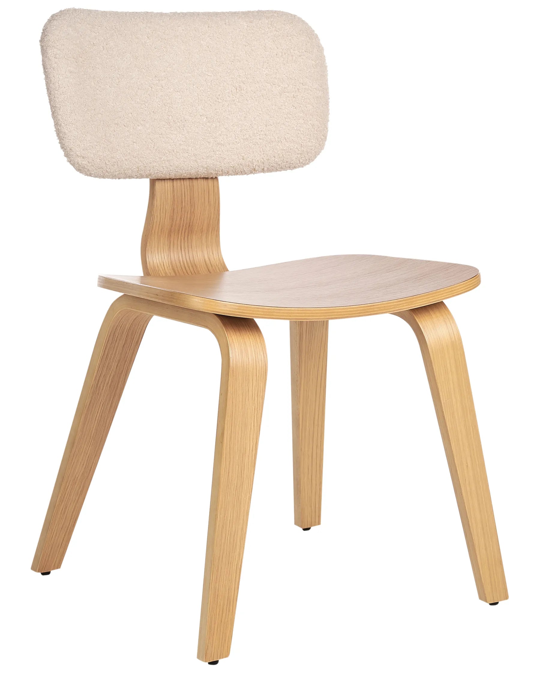 Set of 2 Dining Chairs LUCINDA Wood Light Brown
