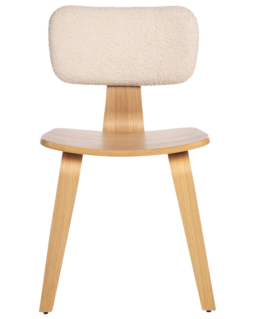 Set of 2 Dining Chairs LUCINDA Wood Light Brown