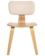 Set of 2 Dining Chairs LUCINDA Wood Light Brown