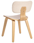 Set of 2 Dining Chairs LUCINDA Wood Light Brown