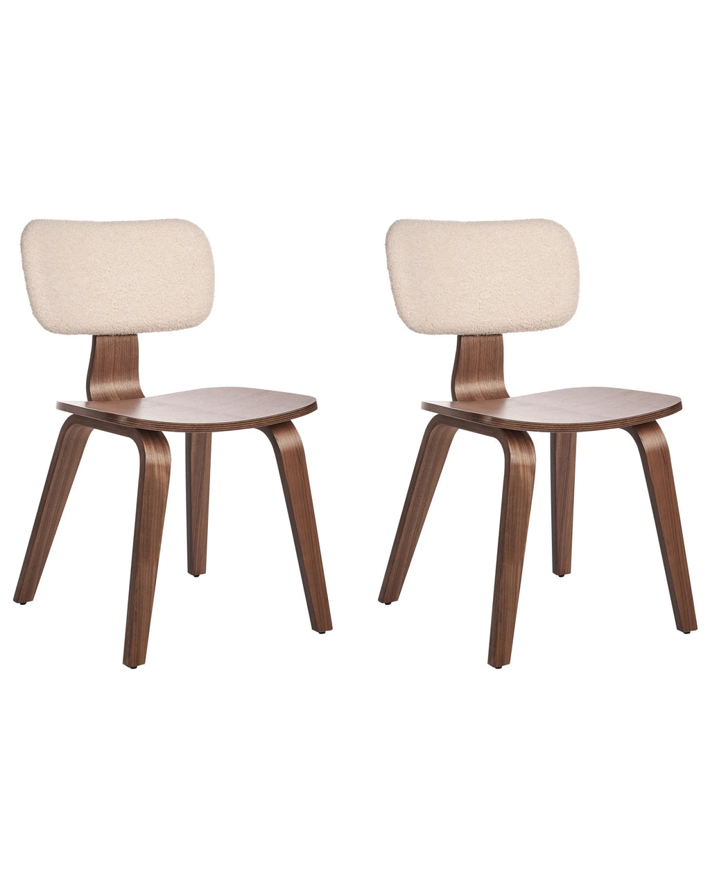 Set of 2 Dining Chairs LUCINDA Wood Dark Brown