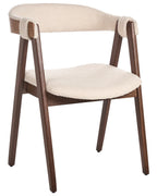 Set of 2 Dining Chairs DAY Boucle Dark Brown/ Beige
