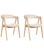 Set of 2 Dining Chairs DAY Boucle Light Brown/ Beige