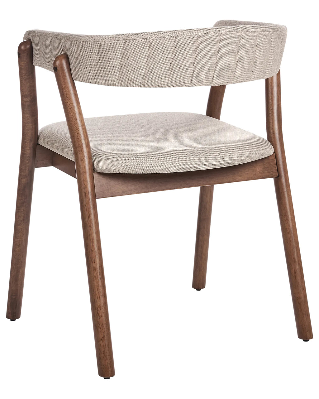 Set of 2 Dining Chairs MYLO Fabric Dark Brown/ Beige